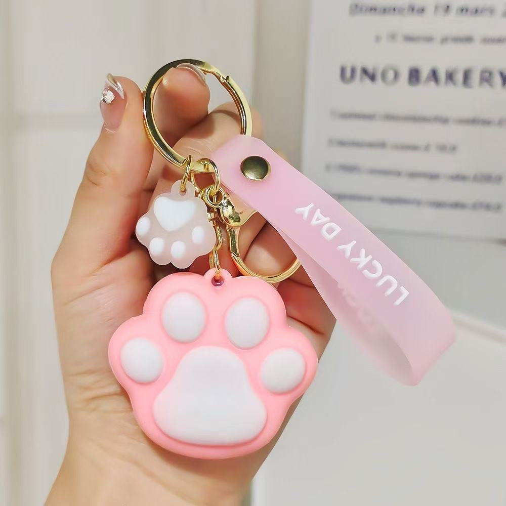 Kawaii Cat Paw Keychain