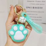 Kawaii Cat Paw Keychain