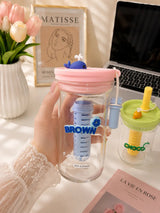 Cute Whale Infuser Water Bottle with Straw