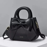 Cute Bowknot Mini Handbag for Women Luxury PU Leather Crossbody Shoulder Bag & Top Handle Purse SparkelsSparkels