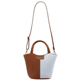 Two-Tone Pleated Tote Shoulder Bag Lightweight Stylish Handbag for Women Casual & Chic Everyday Purse SparkelsSparkels