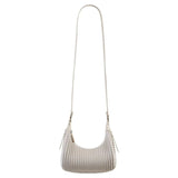 Minimalist Pleated Mini Shoulder Bag Lightweight Crossbody Purse for Women Stylish Small Handbag SparkelsSparkels