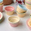 Ice Cream Cone Ceramic Bowl & Cup Set Pastel Pink Dessert Bowl, Snack Cup, Breakfast Bowl, Ice Cream Plate Cute Kitchen Tableware Collection SparkelsSparkels