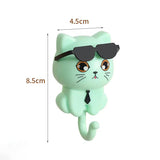 Self Adhesive Glasses Kitty Key Hanging Hook
