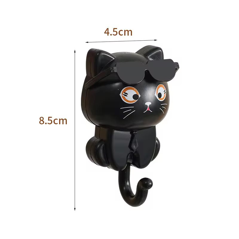 Self Adhesive Glasses Kitty Key Hanging Hook