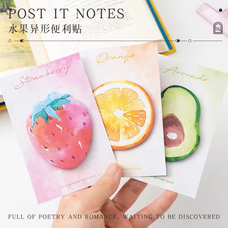 Brush Gradient Color Fruit Shape Sticky Notes