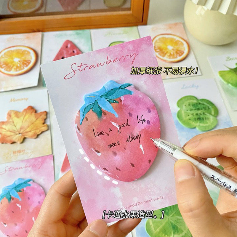Brush Gradient Color Fruit Shape Sticky Notes