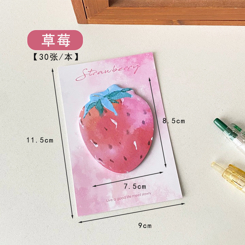Brush Gradient Color Fruit Shape Sticky Notes