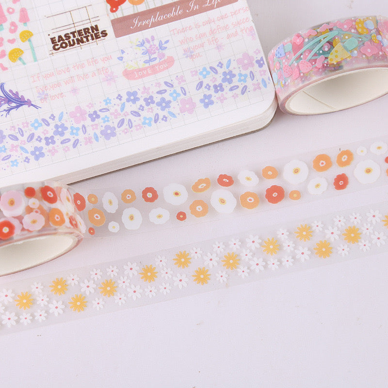 Floral Transparent Sticky Tape