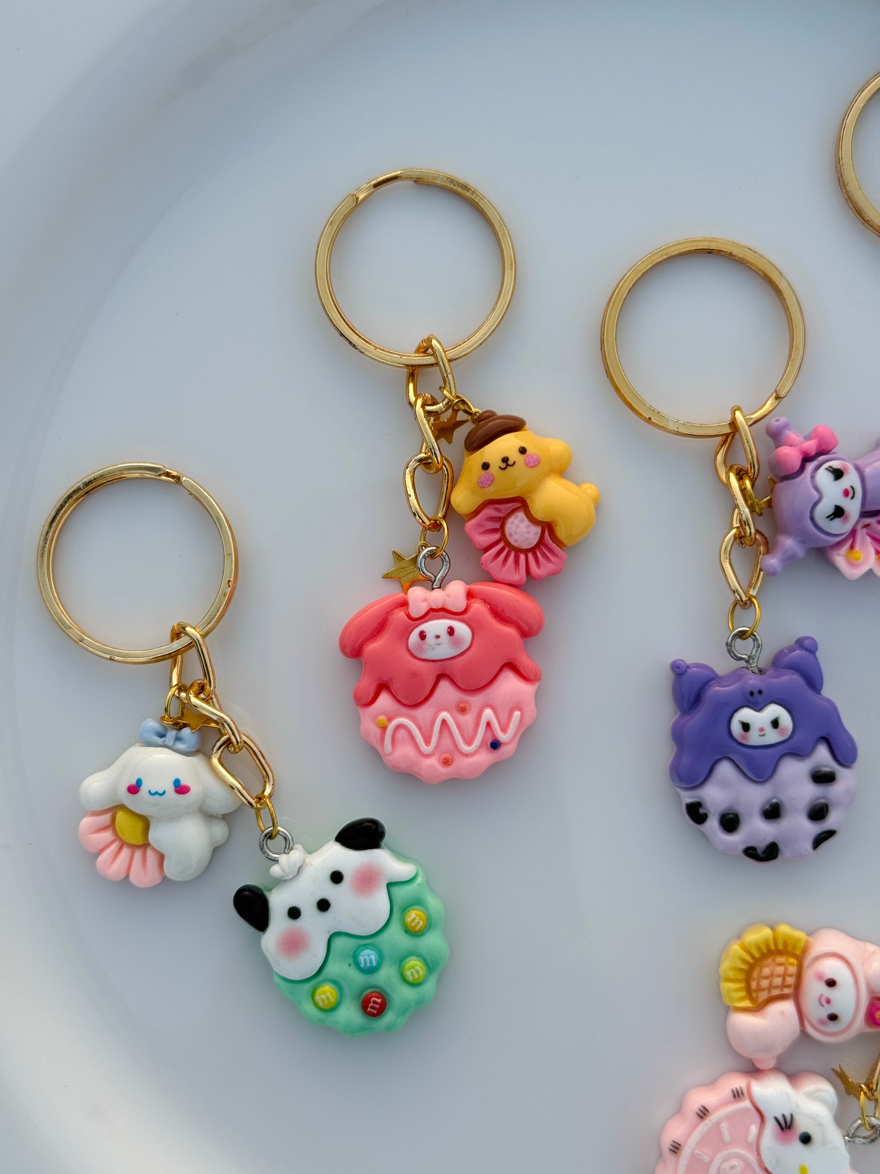 Kawaii Character Keychain Collection Adorable Pastel Charms