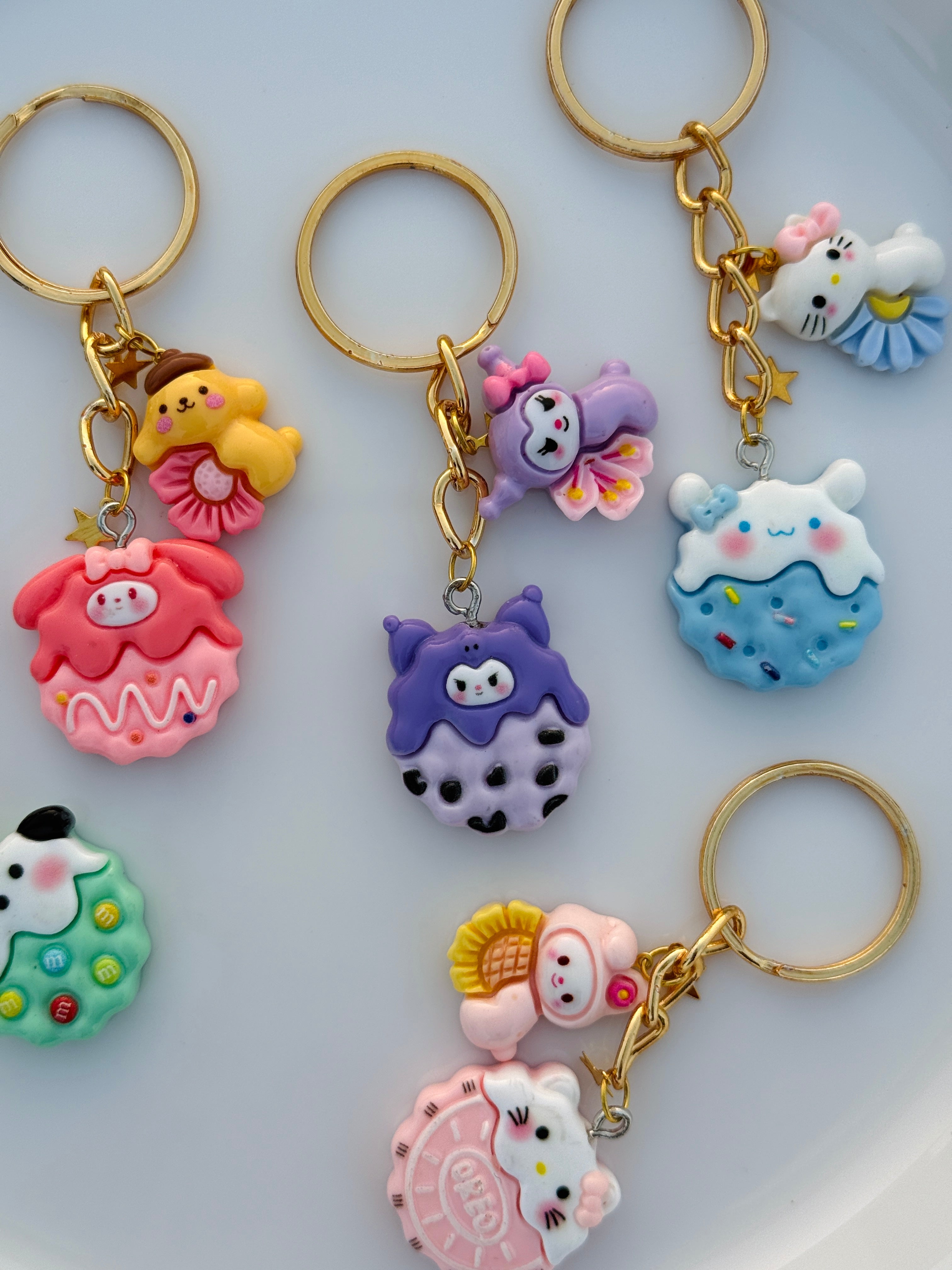 Kawaii Character Keychain Collection Adorable Pastel Charms