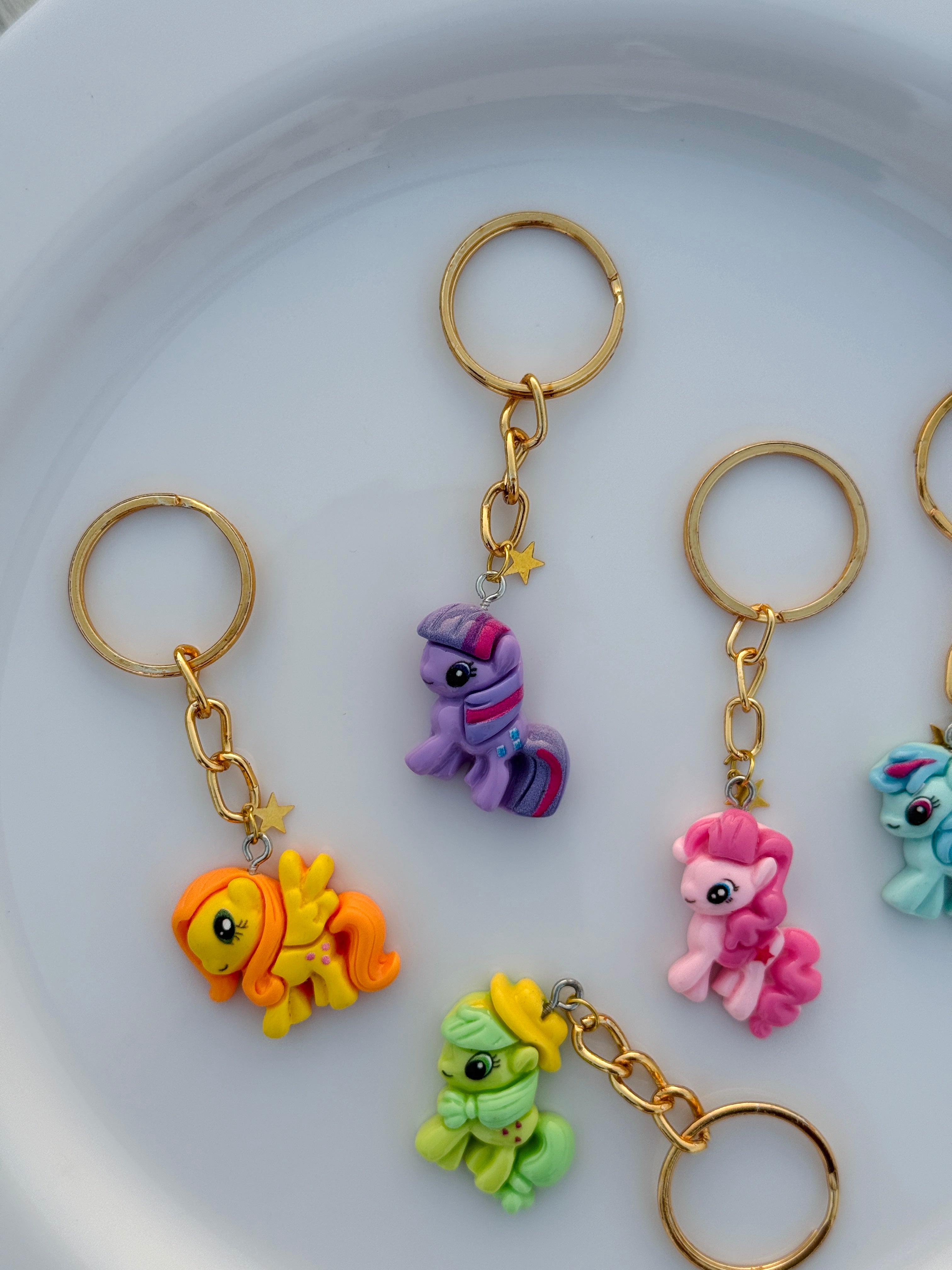 Magical Pony Keychain Collection Colorful Fantasy Charms