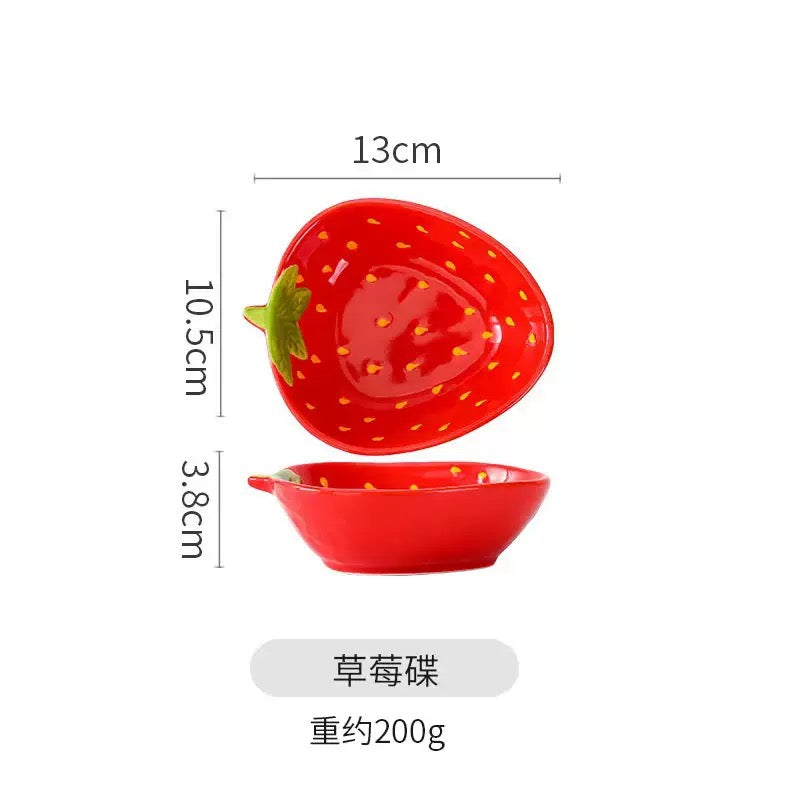 Strawberry Ceramic Serving Plate & Bowl Collection