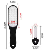 2-in-1 Professional Foot File & Callus Remover Black Stainless Steel Pedicure Tool