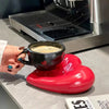 Heart Ceramic Cup & Saucer Set SparkelsSparkels