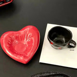 Heart Ceramic Cup & Saucer Set SparkelsSparkels