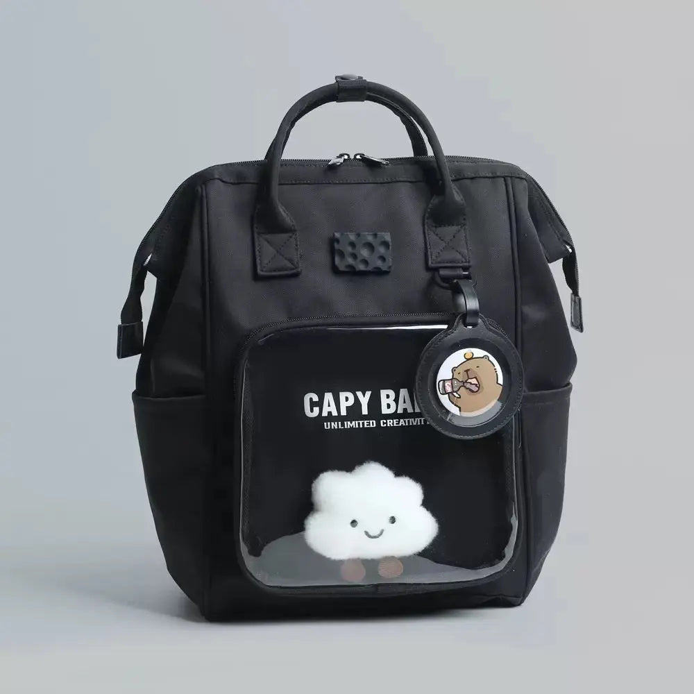 Cute Capybara Transparent Backpack SparkelsSparkels