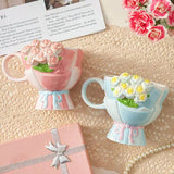 Pastel Rose Bouquet Ceramic Mug SparkelsSparkels
