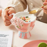 Pastel Rose Bouquet Ceramic Mug SparkelsSparkels