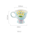 Pastel Rose Bouquet Ceramic Mug SparkelsSparkels