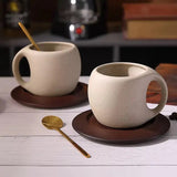 Minimalist Stoneware Ceramic Cup & Saucer SparkelsSparkels