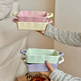 Pastel Beaded Handle Ceramic Baking Dish SparkelsSparkels