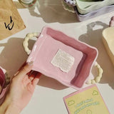 Pastel Beaded Handle Ceramic Baking Dish SparkelsSparkels