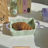 Pastel Beaded Handle Ceramic Baking Dish SparkelsSparkels