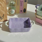 Pastel Beaded Handle Ceramic Baking Dish SparkelsSparkels