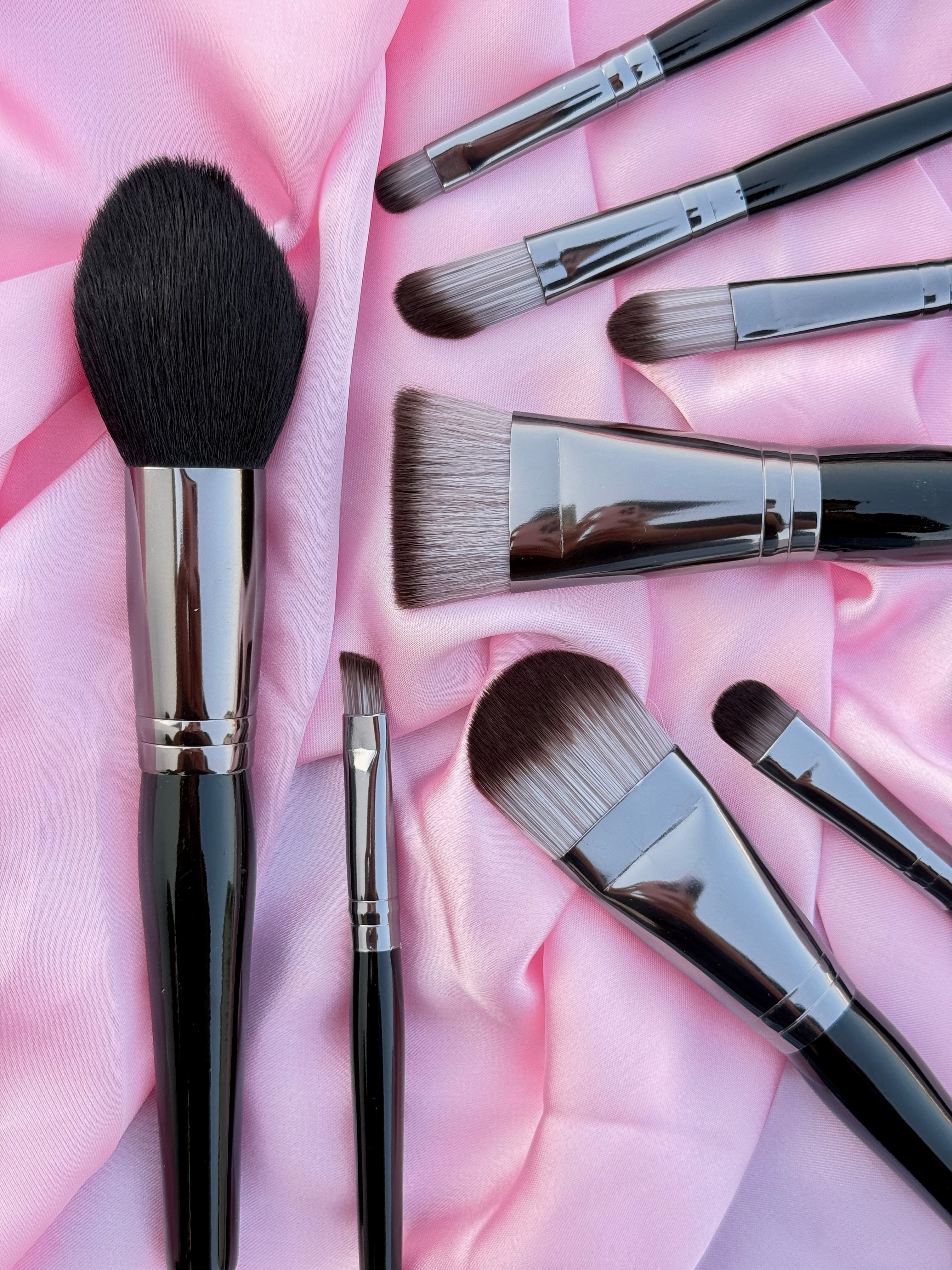 Black Velvet Makeup Brush Set 10 Piece Professional Beauty Essentials