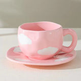 Pastel Cloud Ceramic Cup & Saucer SparkelsSparkels
