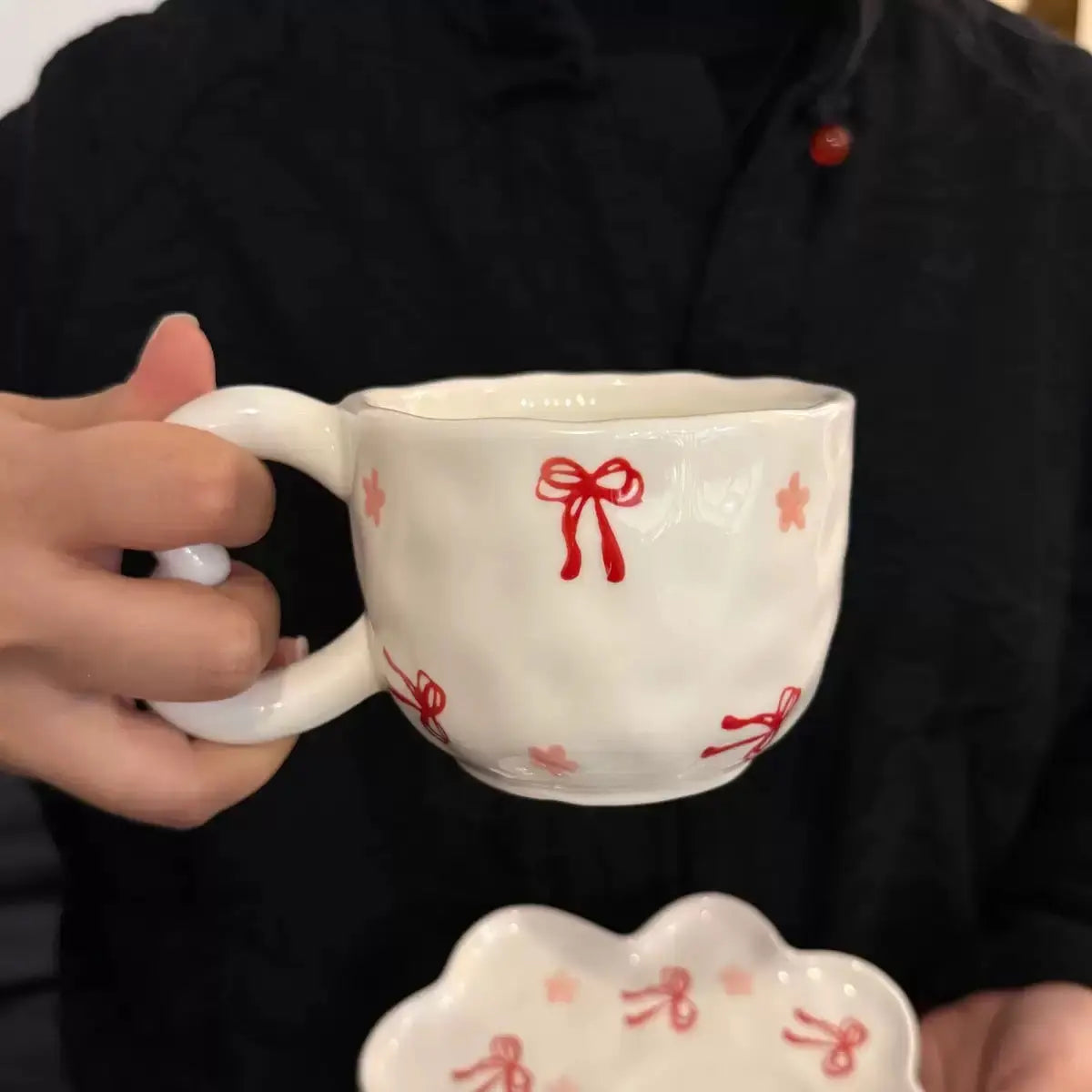 Ribbon Blossom Ceramic Cup & Saucer SparkelsSparkels