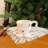 Ribbon Blossom Ceramic Cup & Saucer SparkelsSparkels