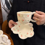 Blossom Petal Ceramic Cup & Saucer SparkelsSparkels