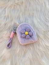 Cute Fluffy Flower Coin Pouch Keychain SparkelsSparkels