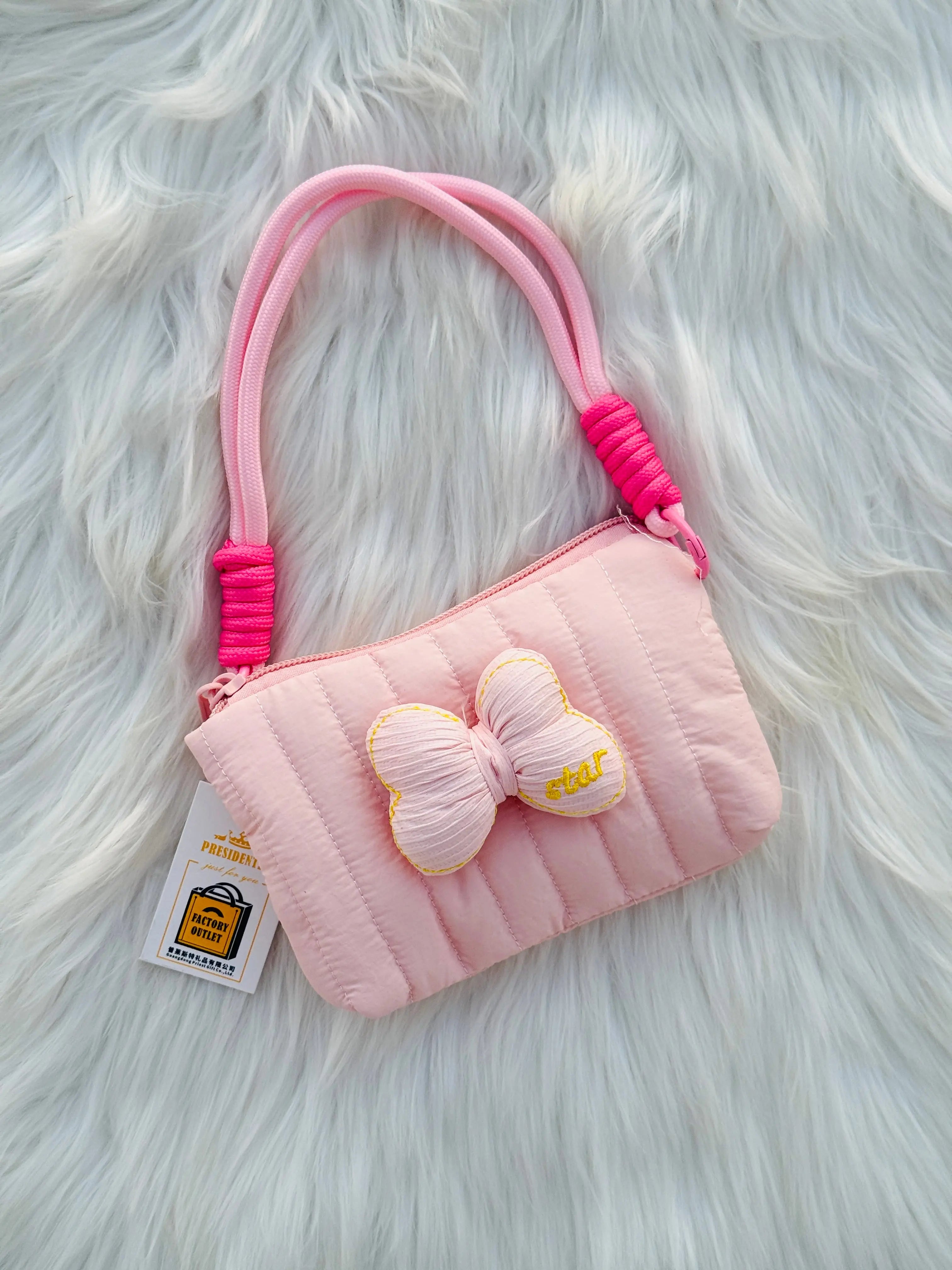Cute Pastel Bow Mini Handbag Soft Girl Small Purse for Girls SparkelsSparkels