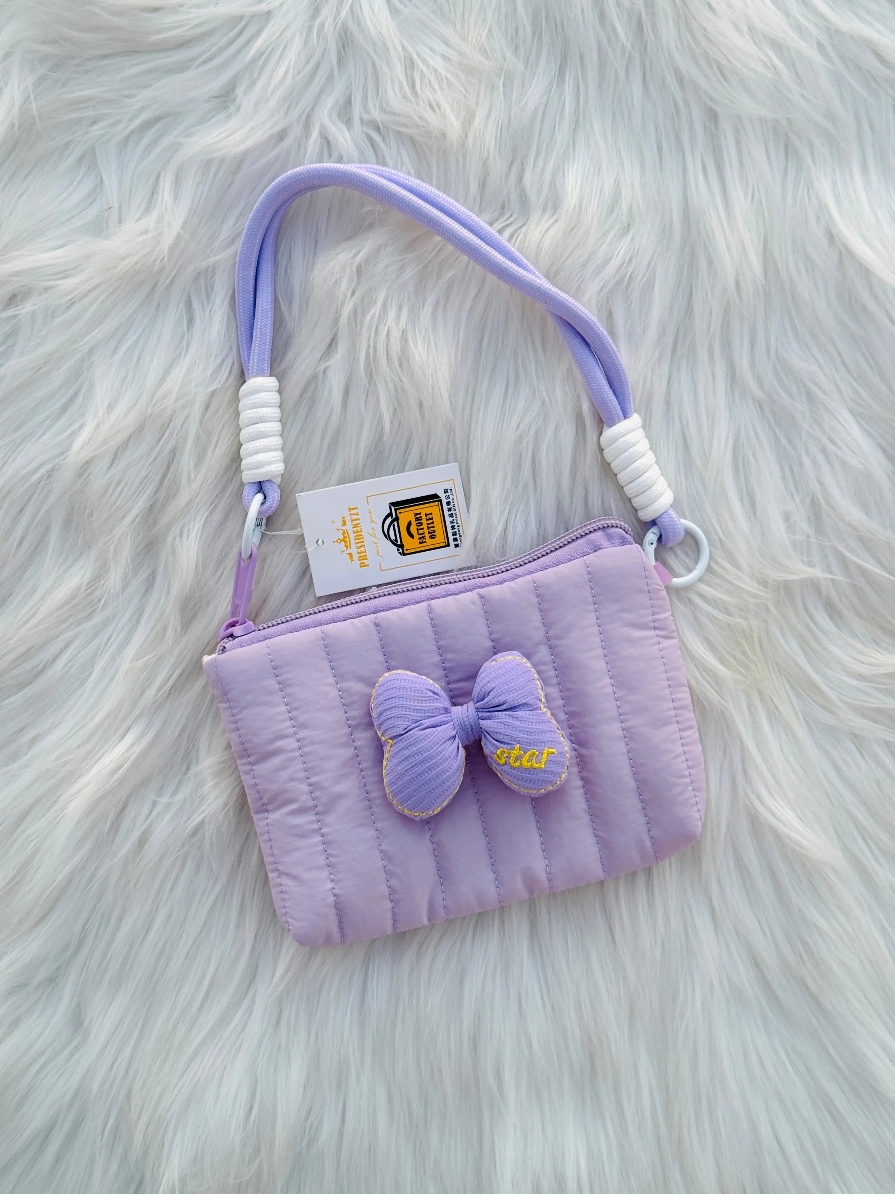 Cute Pastel Bow Mini Handbag Soft Girl Small Purse for Girls SparkelsSparkels