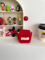 Fleece Makeup Pouch Recycled Cotton Canvas Travel Cosmetic Bag