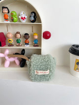 Fleece Makeup Pouch Recycled Cotton Canvas Travel Cosmetic Bag