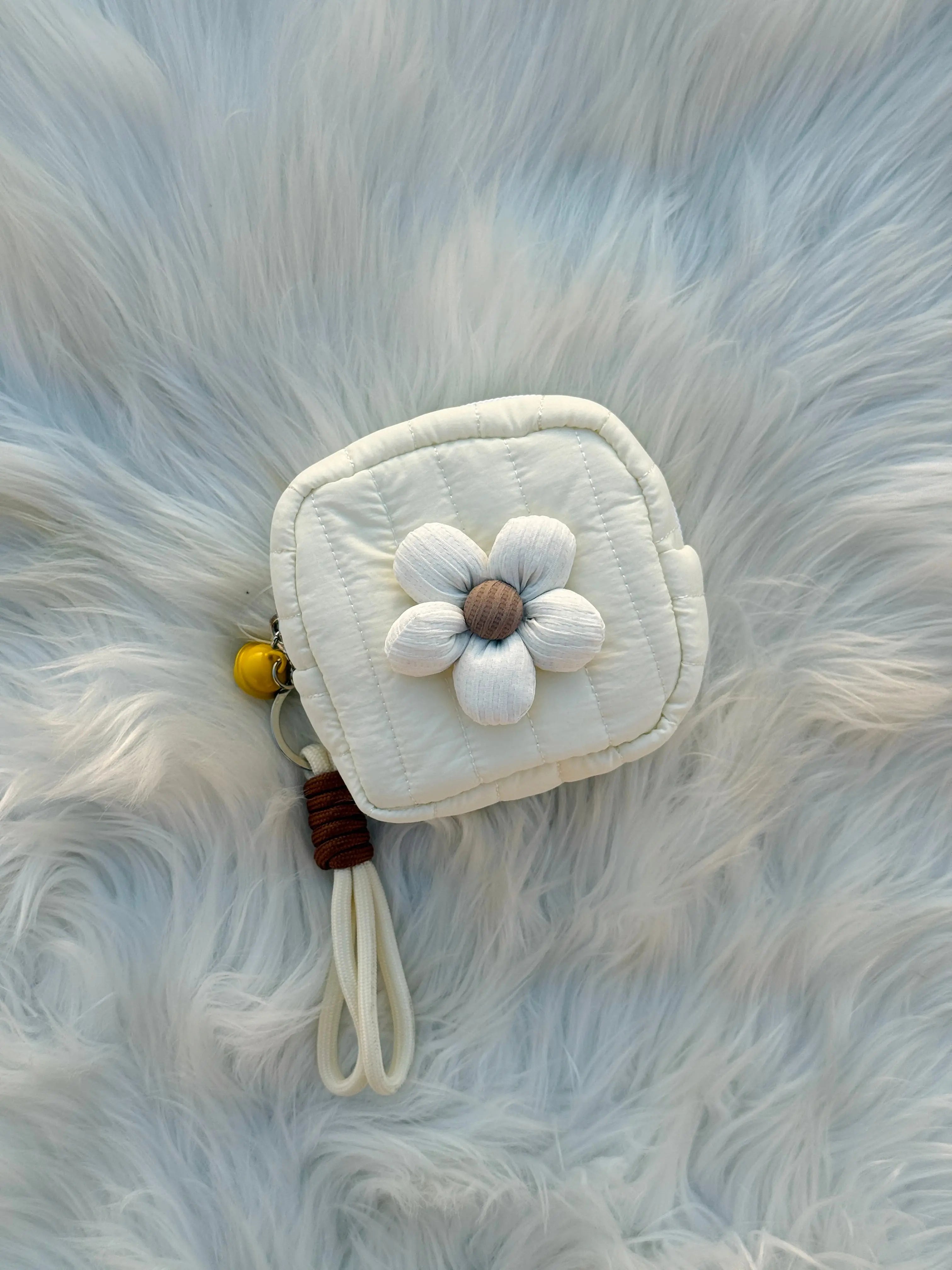 Cute Pastel Flower Coin Pouch Keychain SparkelsSparkels