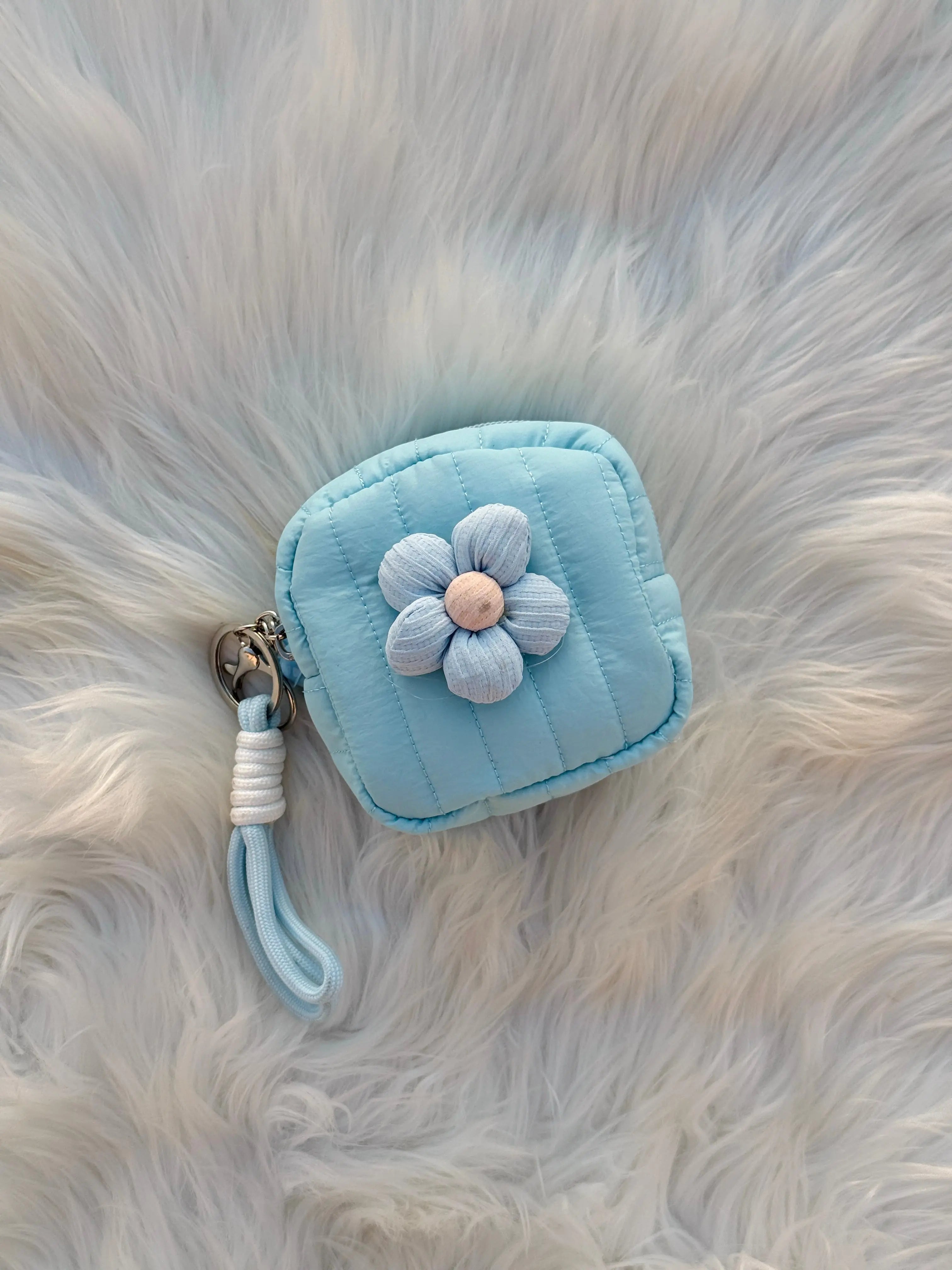 Cute Pastel Flower Coin Pouch Keychain SparkelsSparkels