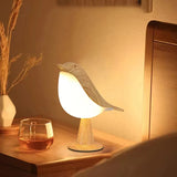 Bird LED Touch Table Lamp Cute Wooden Bird Night Light for Bedroom & Desk
