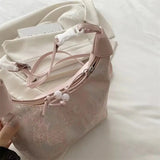 Elegant Jacquard Hobo Shoulder Bag Vintage Floral Crossbody Handbag for Women