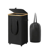 Large Rolling Laundry Hamper with Lid 60L / 100L Clothes Storage Basket with Wheels