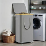 Large Rolling Laundry Hamper with Lid 60L / 100L Clothes Storage Basket with Wheels