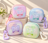 Butterfly Paradise Mini Coin Purse with Beaded Keychain