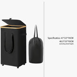 Large Rolling Laundry Hamper with Lid 60L / 100L Clothes Storage Basket with Wheels