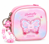 Butterfly Paradise Mini Coin Purse with Beaded Keychain