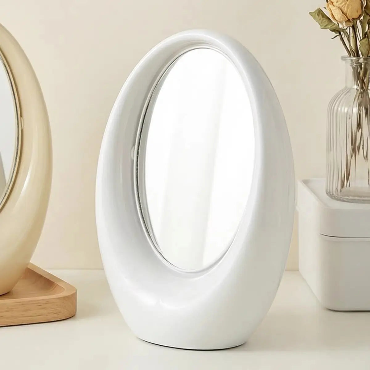 Modern Rotating Oval Vanity & Decorative Table Mirror