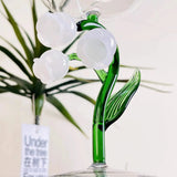 Elegant Flower Stem Glass Aesthetic Floral Goblet Cup